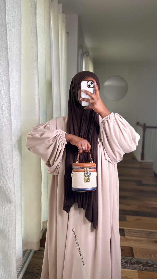 Khaki Gabardine Cape Jacket