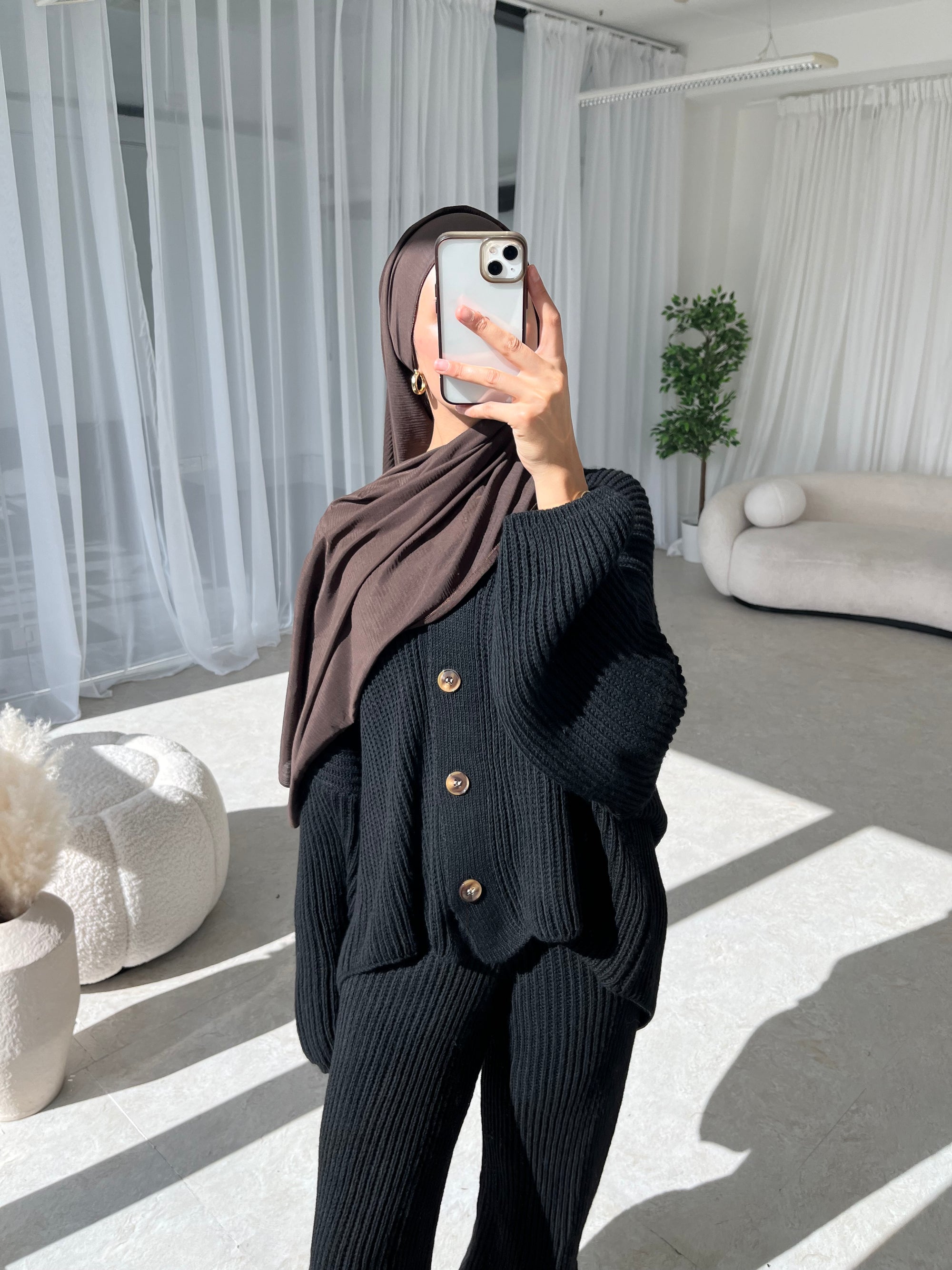 Mariya Knit Cardigan Abaya