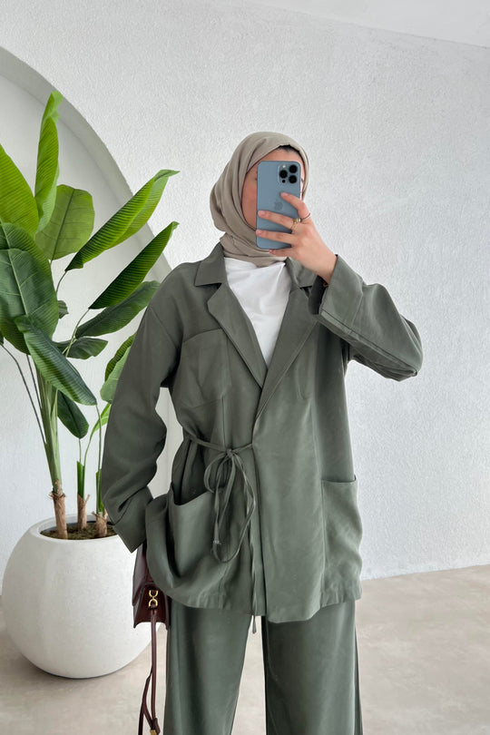 Jumana Kimono Set Brown