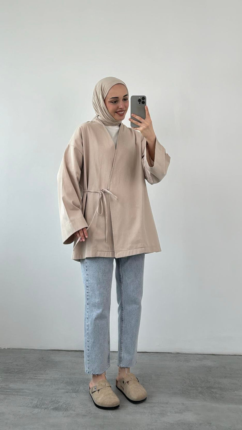 Baby Pink Duotone Abaya